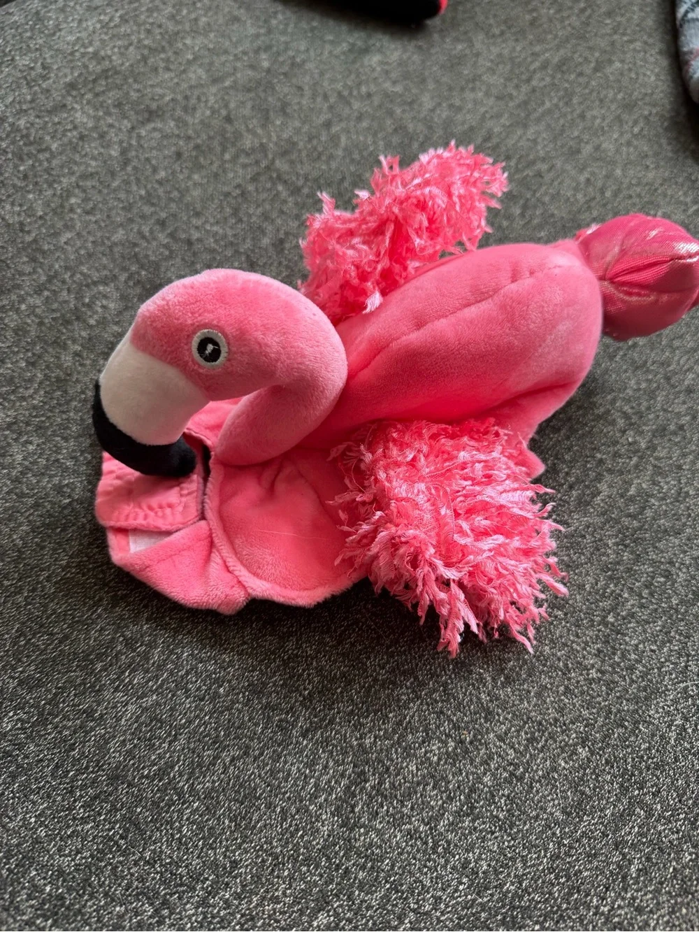 XS dog flamingo costume